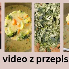 Kremowa zupa z brokułów z ziemniakami, przygotowana z świeżych składników. Wideo z przepisem.