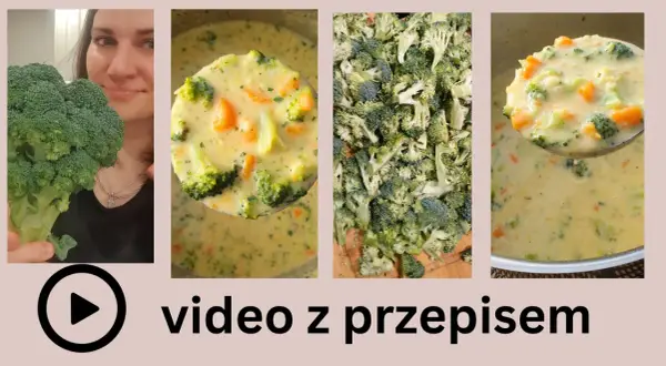 Kremowa zupa z brokułów z ziemniakami, przygotowana z świeżych składników. Wideo z przepisem.