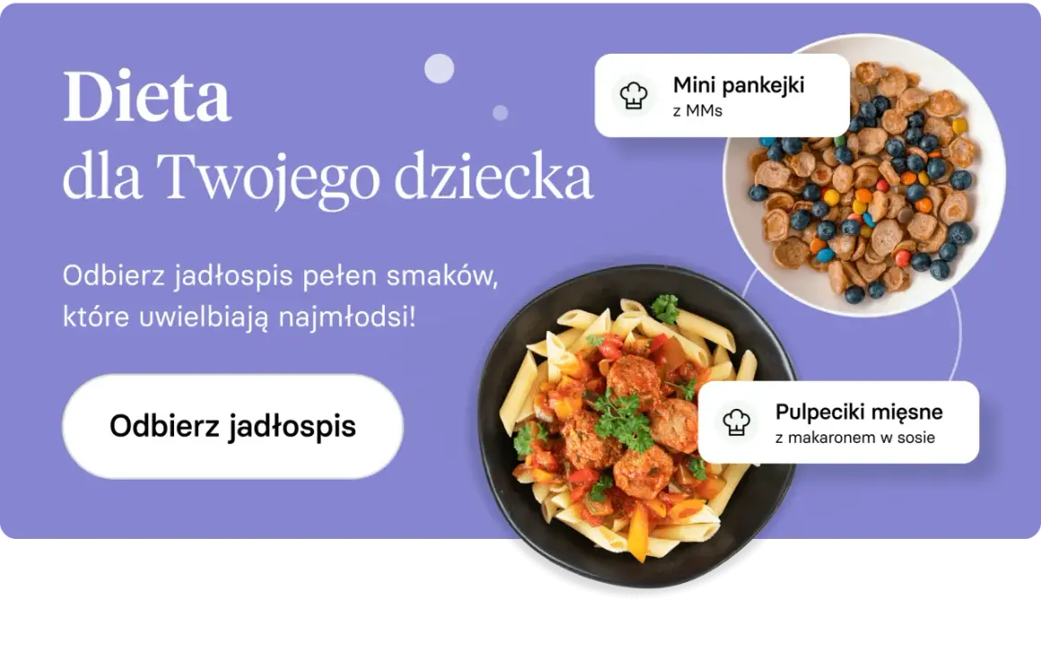 Pyszne obiady dla dzieci: mini pankejki z MMs i pulpeciki z makaronem. Odbierz jadłospis pełen smaków dla najmłodszych.